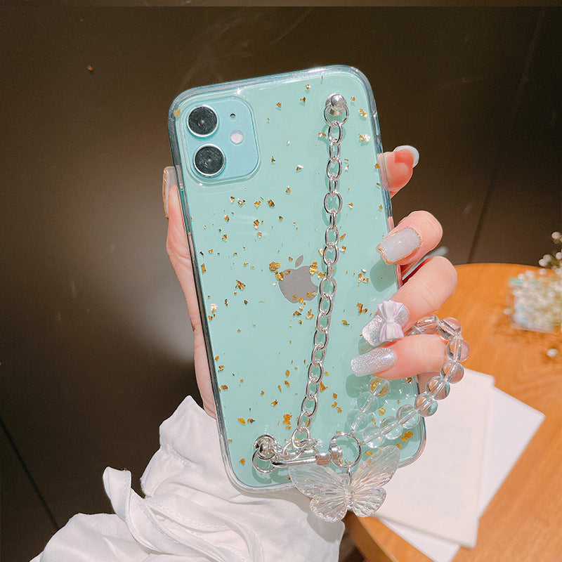 Elegant gold foil butterfly case for iPhone view 1