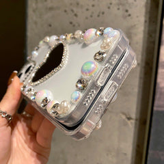 Acrylic iPhone case design with rhinestones