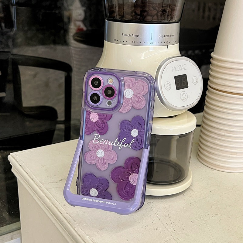 Artistic Floral iPhone Case Front View
