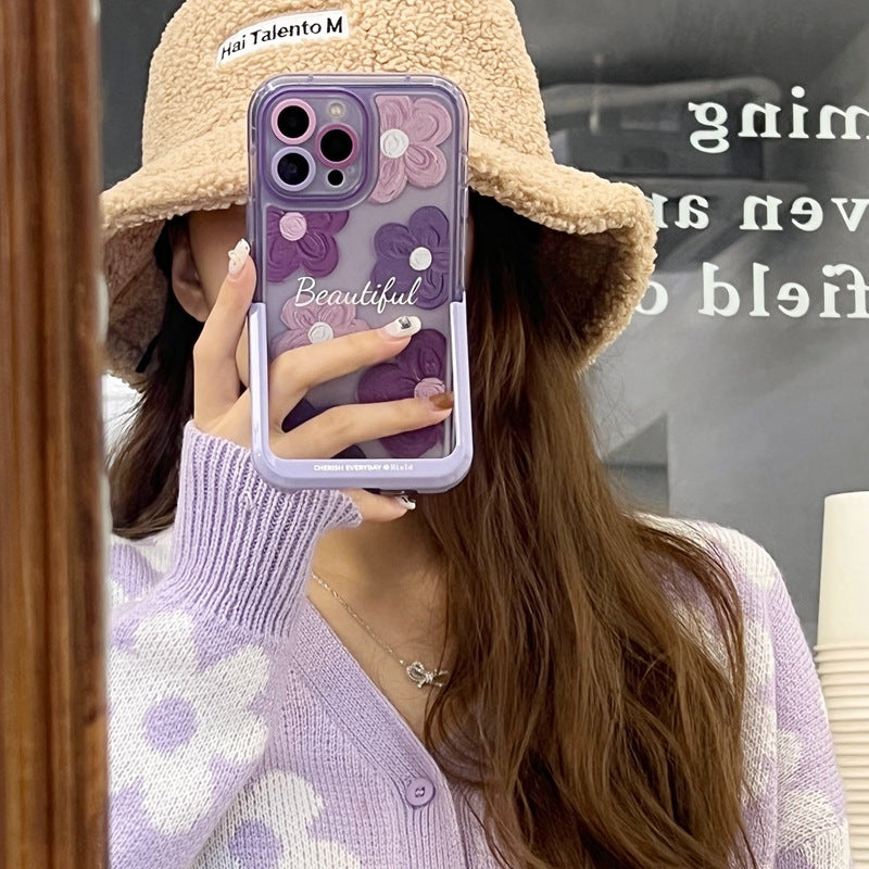 Artistic Floral iPhone Case Side View