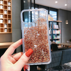 Glitter Liquid Sand Phone Case in Gold Starry Sand