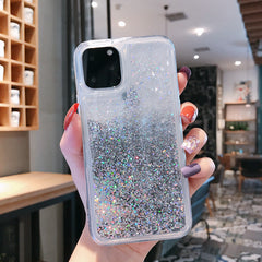 Silver Starry Sand phone case with glitters