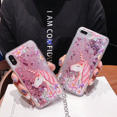 Dolphin design glitter phone case
