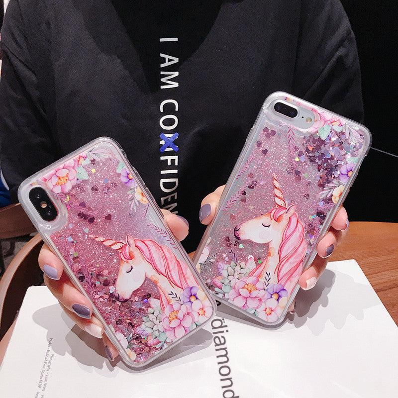 Dolphin design glitter phone case