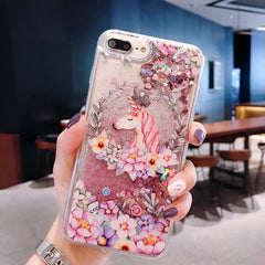 Close-up of TPU glitter phone case