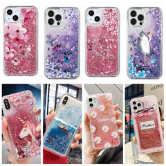 Close-up of TPU glitter phone case