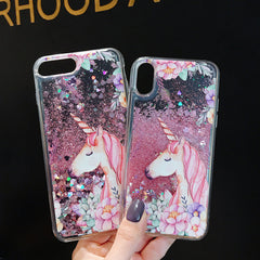 Front view of glittery phone case
