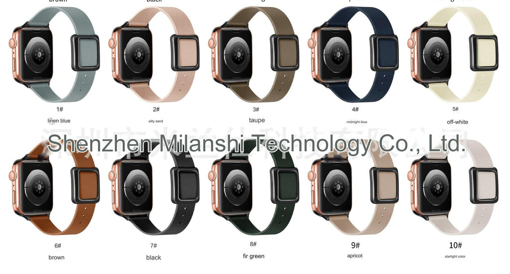 Stylish lifestyle shot of Apple Watch with leather band