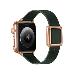 Genuine leather Apple Watch band in Starlight colour