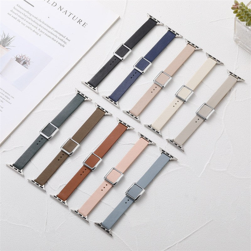 Sandy Beige genuine leather Apple Watch band
