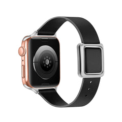 Brown leather Apple Watch band