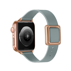Stylish lifestyle shot of Apple Watch with leather band