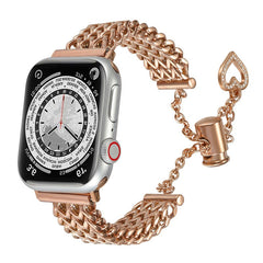Stylish stainless steel heart woven chain bracelet image 2