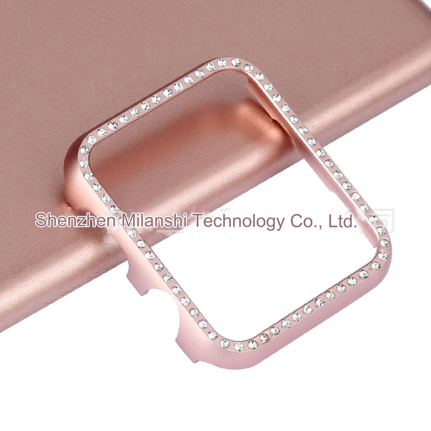 Vibrant diamond-studded design on smartwatch case