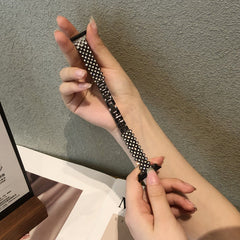 Stylish Metal Diamond Watch Band close-up of clasp