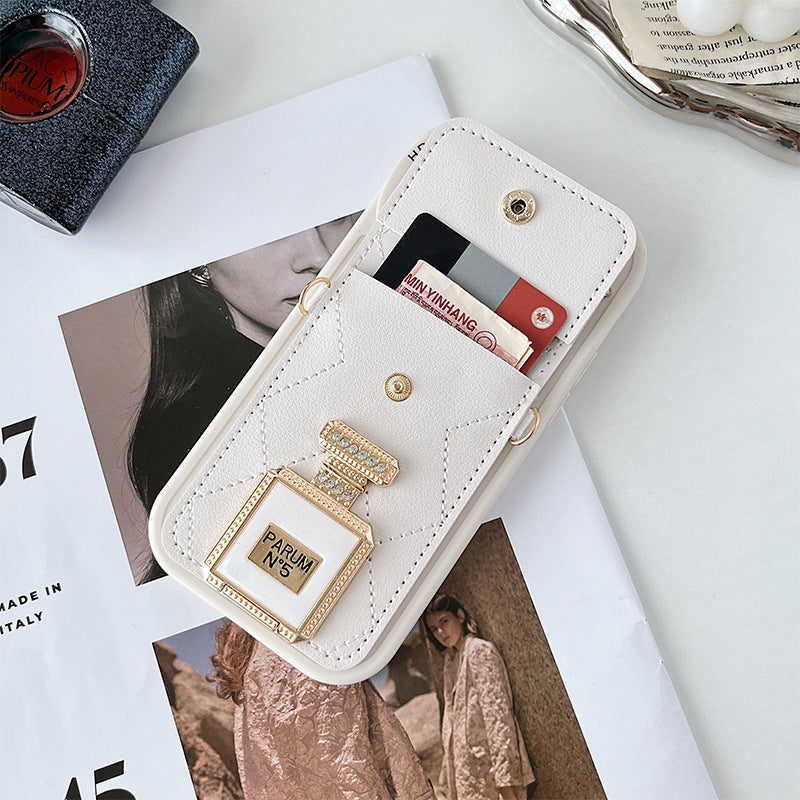 Stylish crossbody phone case wallet with floral design