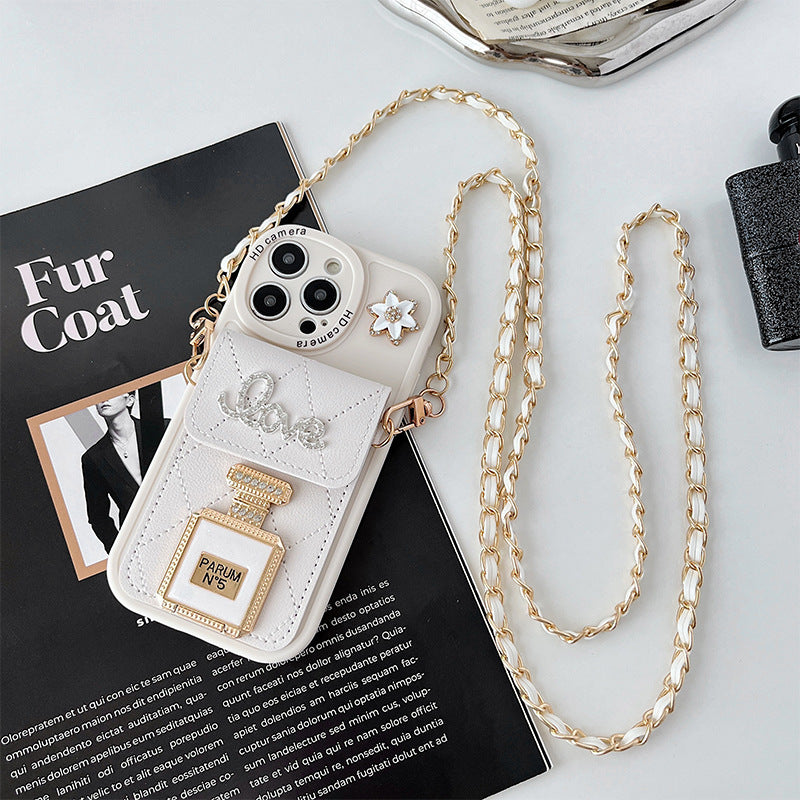 Crossbody phone case with adjustable fittings