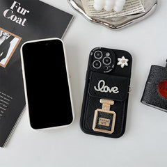 Chic crossbody phone case wallet in Black