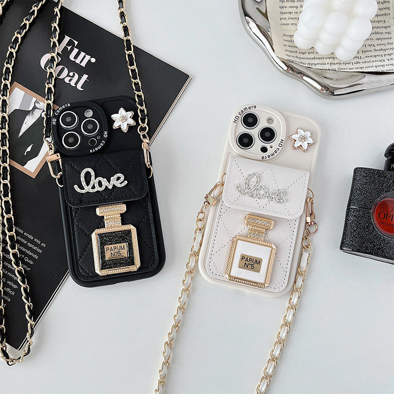 Adjustable strap on the phone case wallet