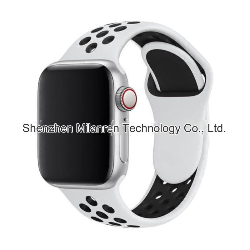 Image of dual colour silicone sport band for Apple Watch 3