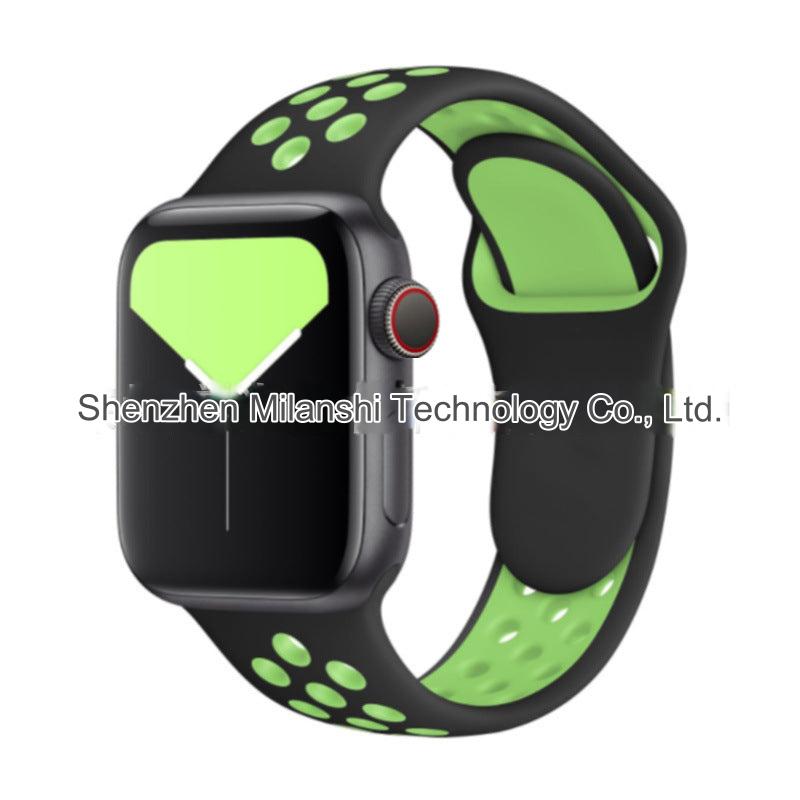 Image of dual colour silicone sport band for Apple Watch 9