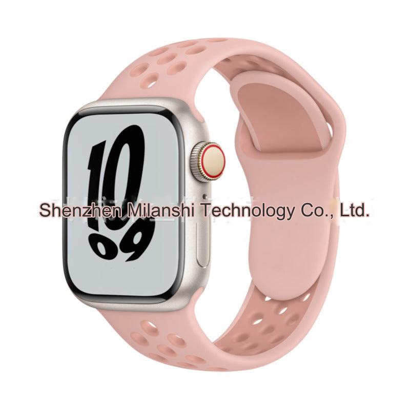 Image of dual colour silicone sport band for Apple Watch 8