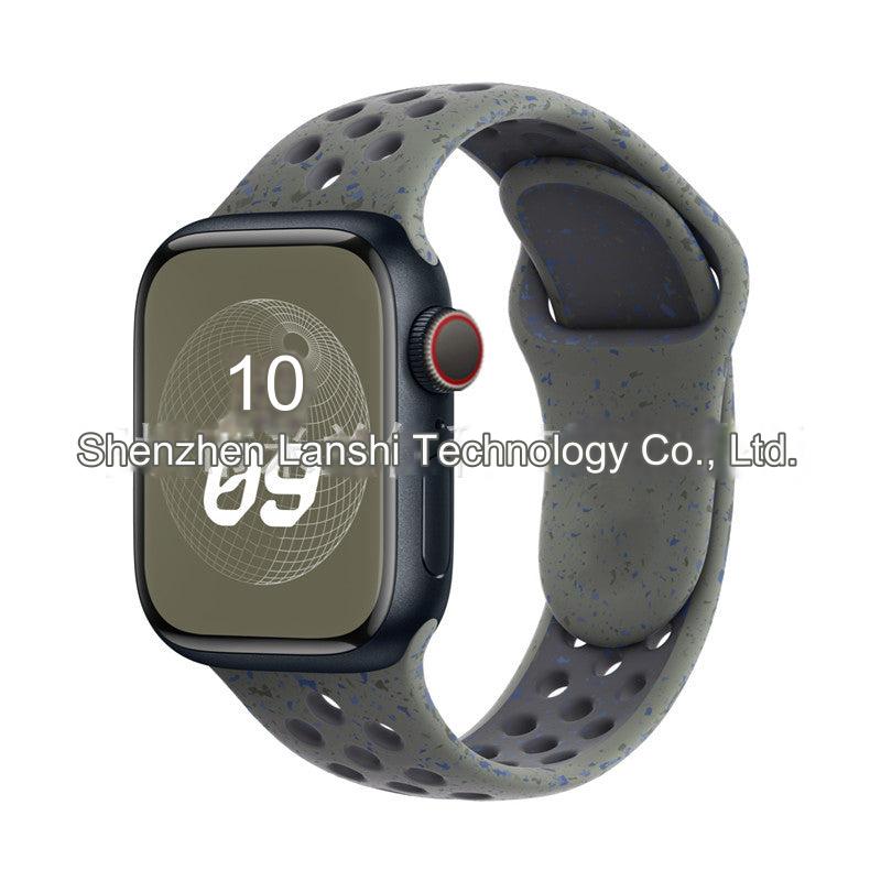 Image of dual colour silicone sport band for Apple Watch 5
