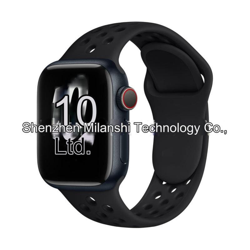 Image of dual colour silicone sport band for Apple Watch 4