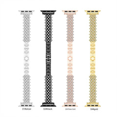Comfortable fit of the diamond-studded Apple Watch band