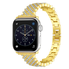 Elegant Apple Watch band in Rose Gold with diamond accents