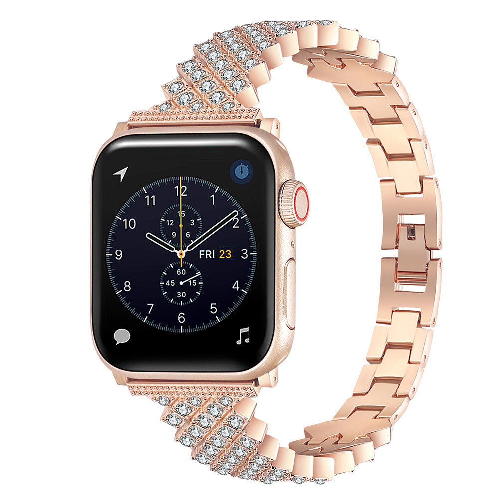 All available colors of diamond-studded Apple Watch band