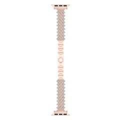Elegant Apple Watch band in Rose Gold with diamond accents