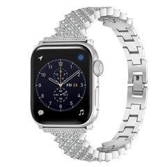 Glamorous gold Apple Watch band design close up