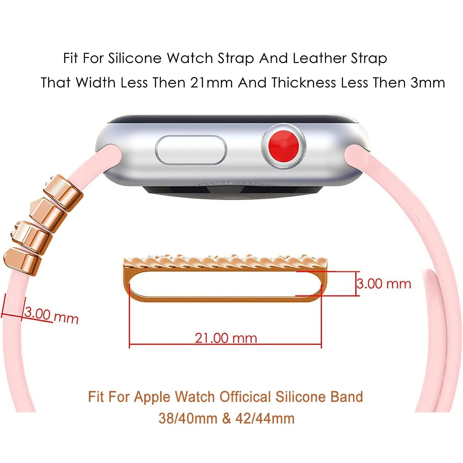 Rose Gold Butterfly Apple Watch Band