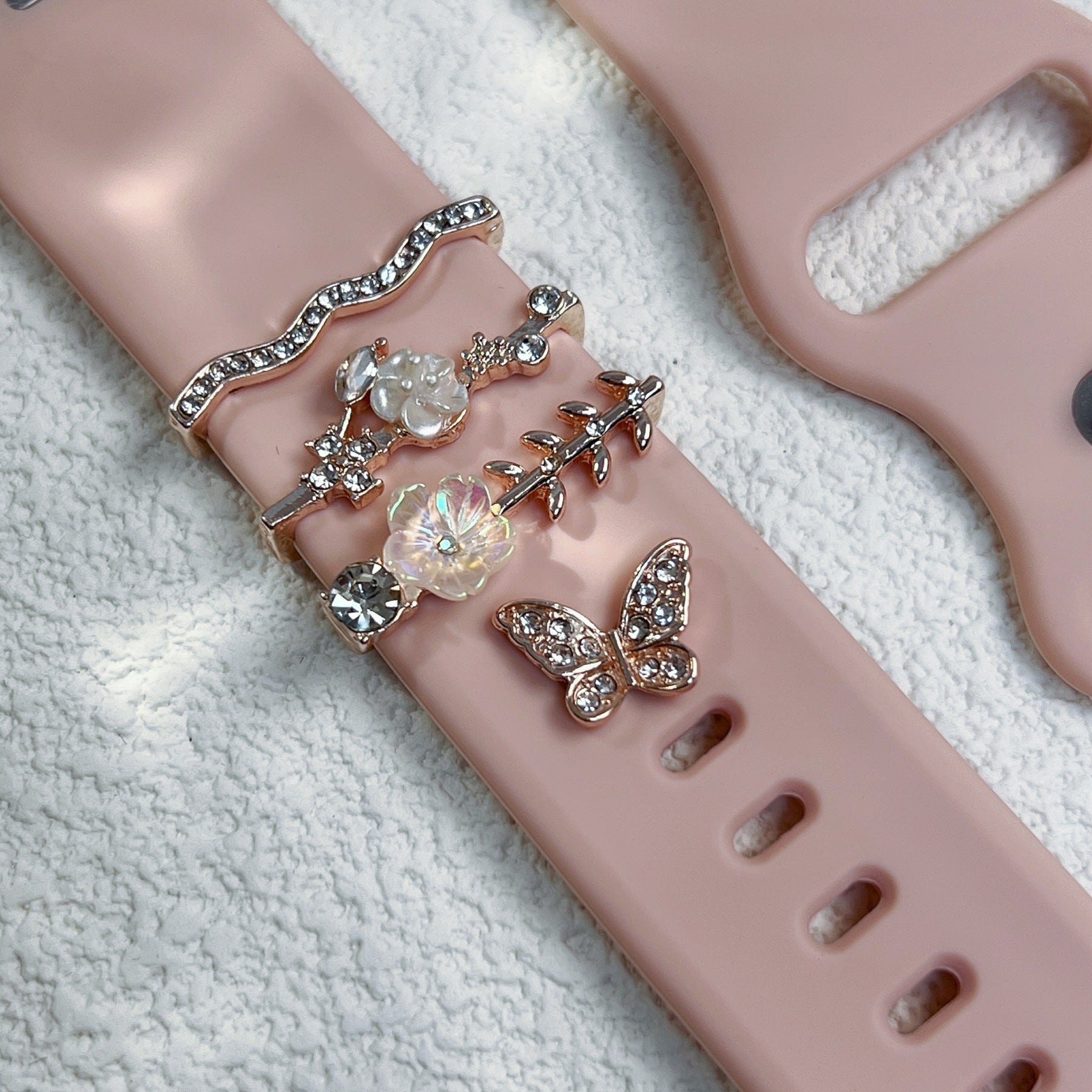 Elegant Apple Watch strap with butterfly
