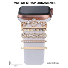 Diamond-studded buckle detail on watch strap