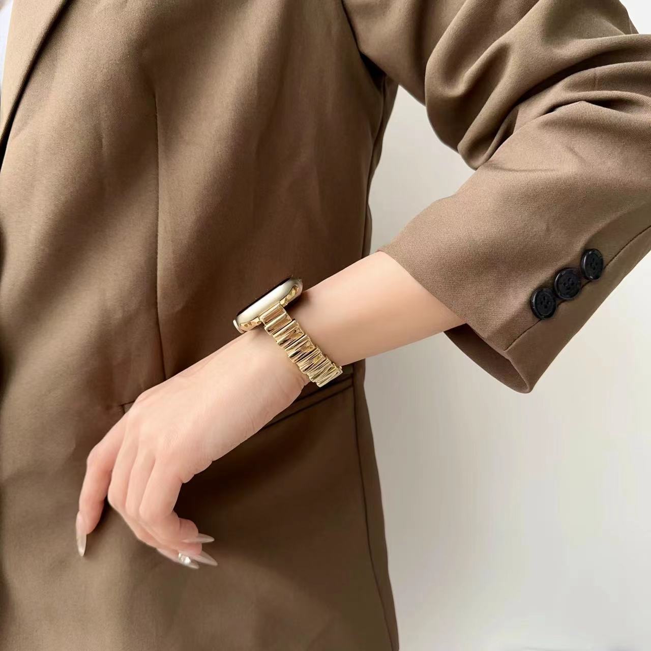 Stylish Irregular Metal Square Apple Watch Band Image 9