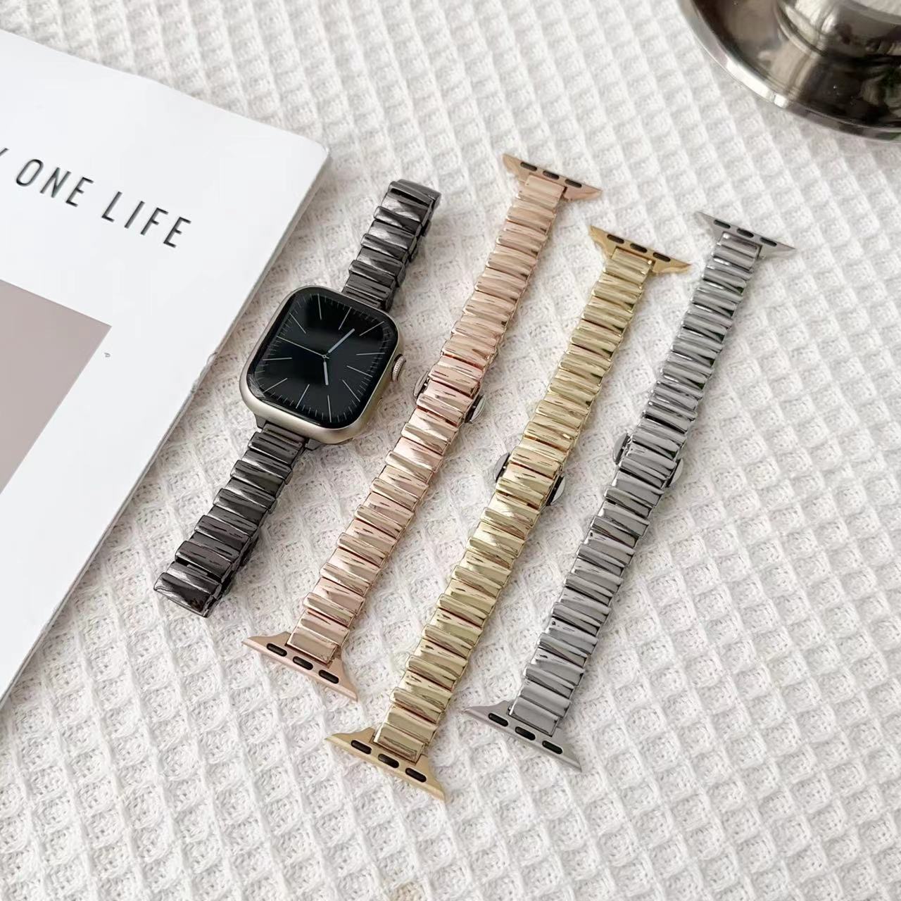 Stylish Irregular Metal Square Apple Watch Band Image 4