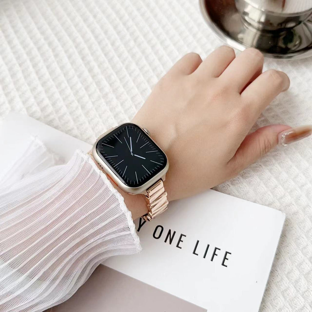 Stylish Irregular Metal Square Apple Watch Band Image 5
