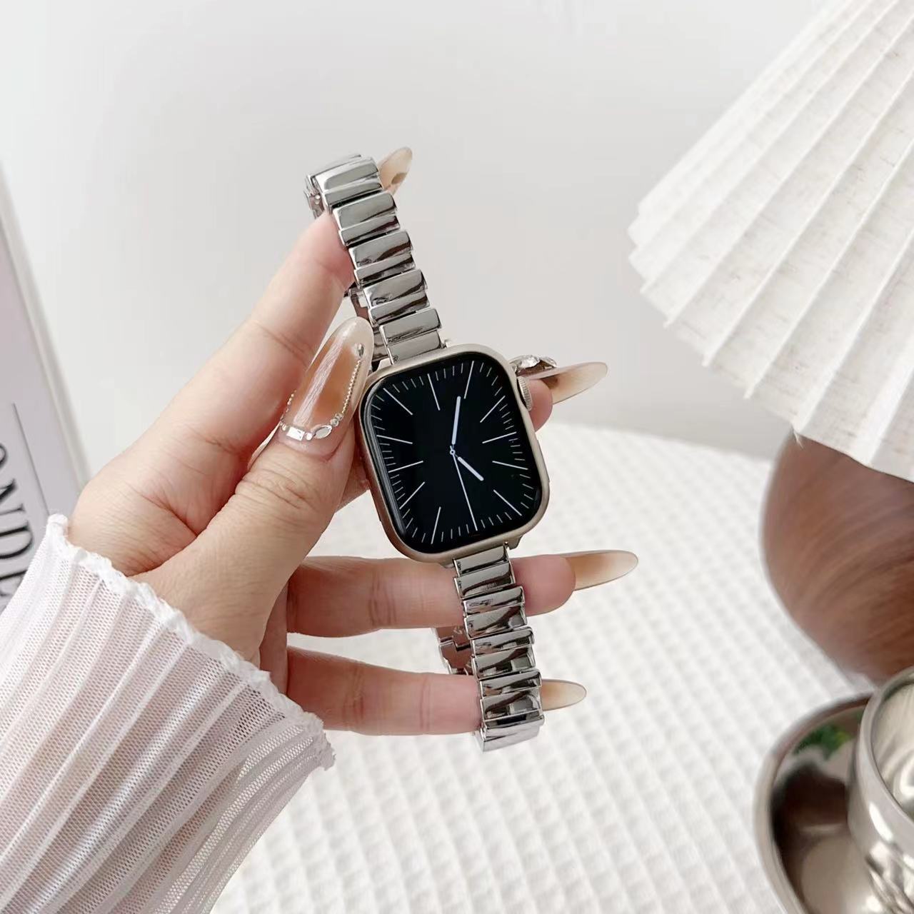 Stylish Irregular Metal Square Apple Watch Band Image 4