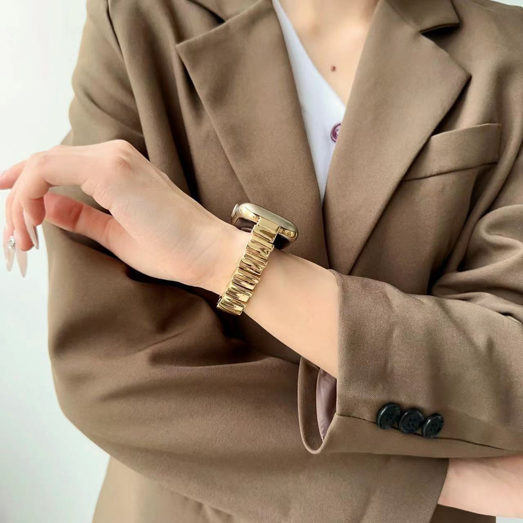 Stylish Irregular Metal Square Apple Watch Band Image 8