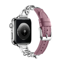 Leather and stainless steel watch band features image 6