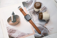 Premium Double-Sided 20mm Apple Watch Band Off-White Colour