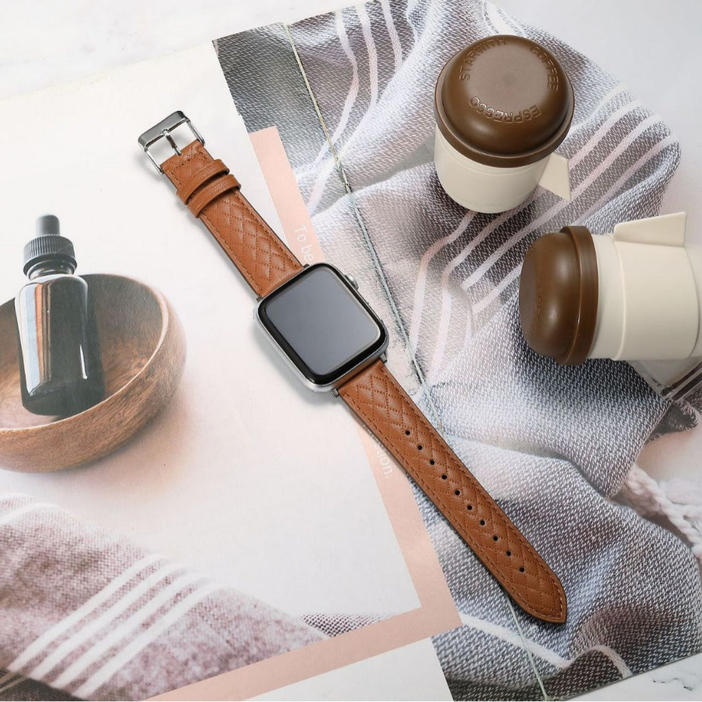 Close-up of Premium Double-Sided 20mm Apple Watch Band Design