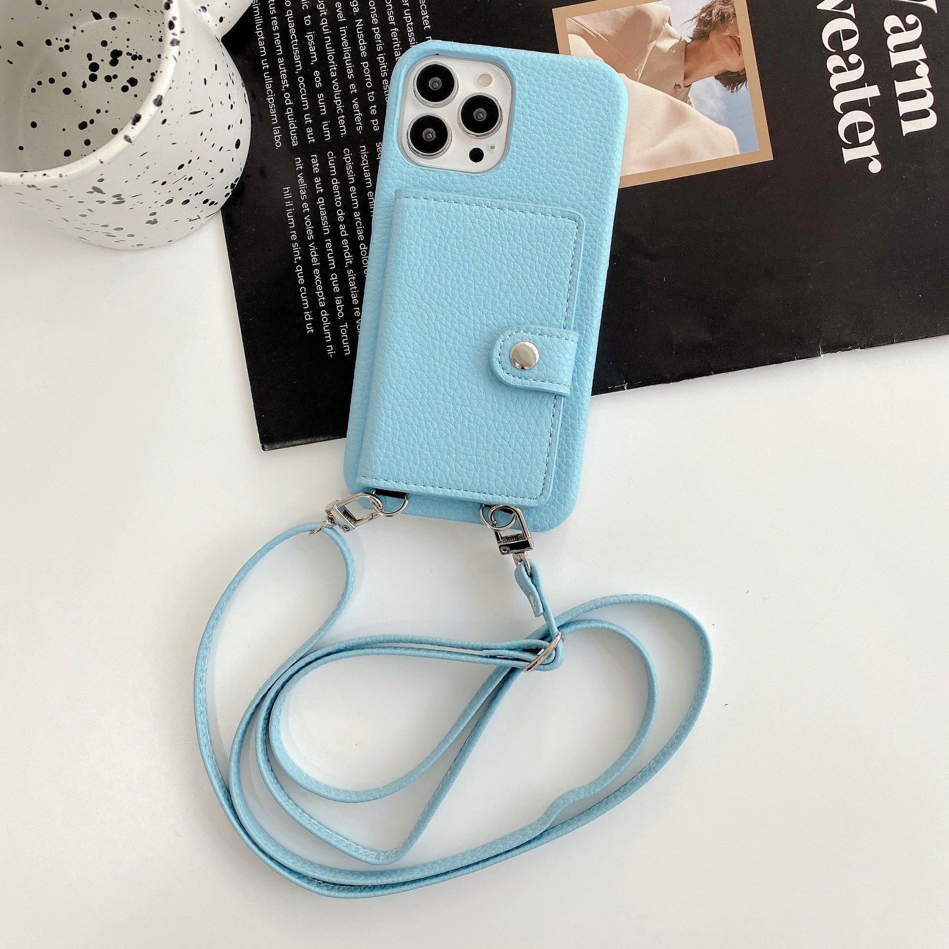 Stylish iPhone card holder case in black colour