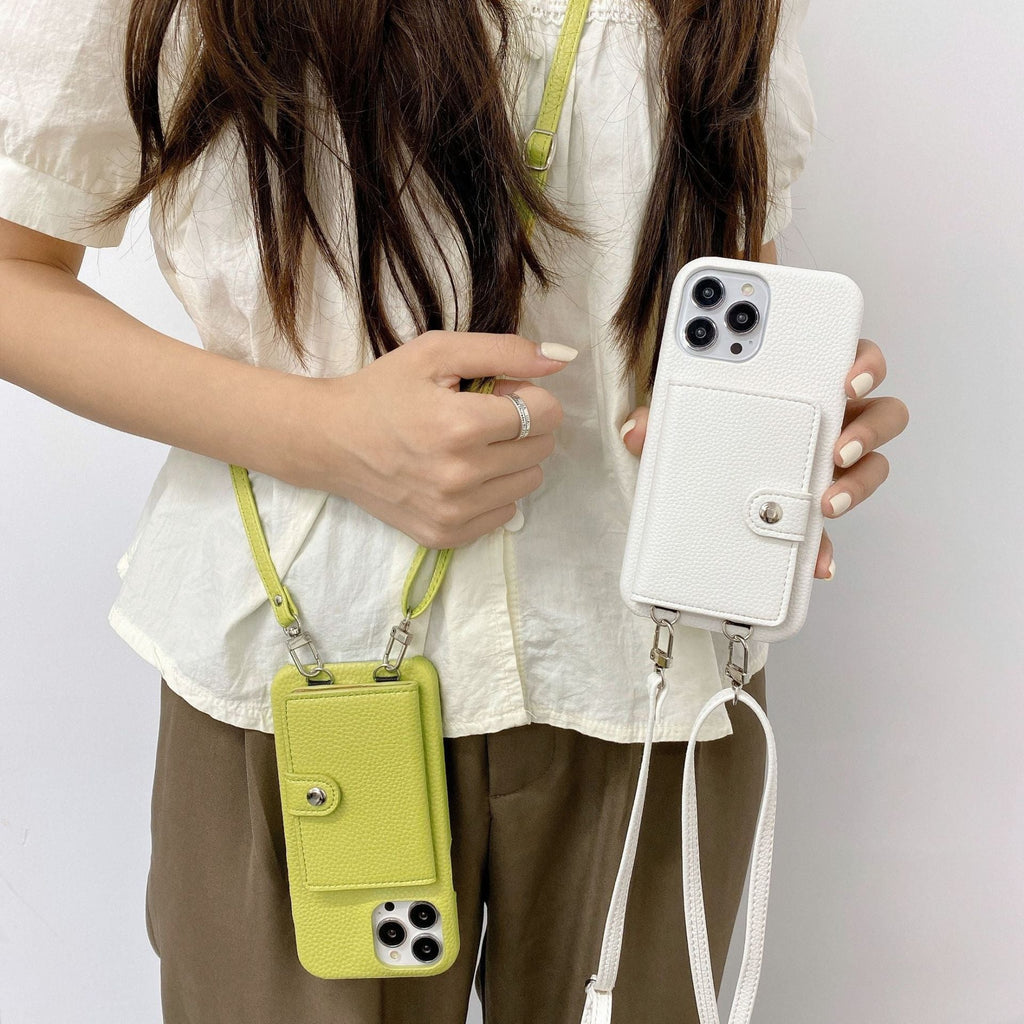Chic card holder case with detachable lanyard