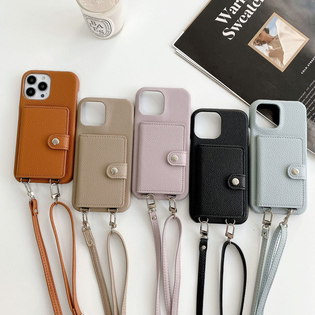 Detachable lanyard with blue iPhone case