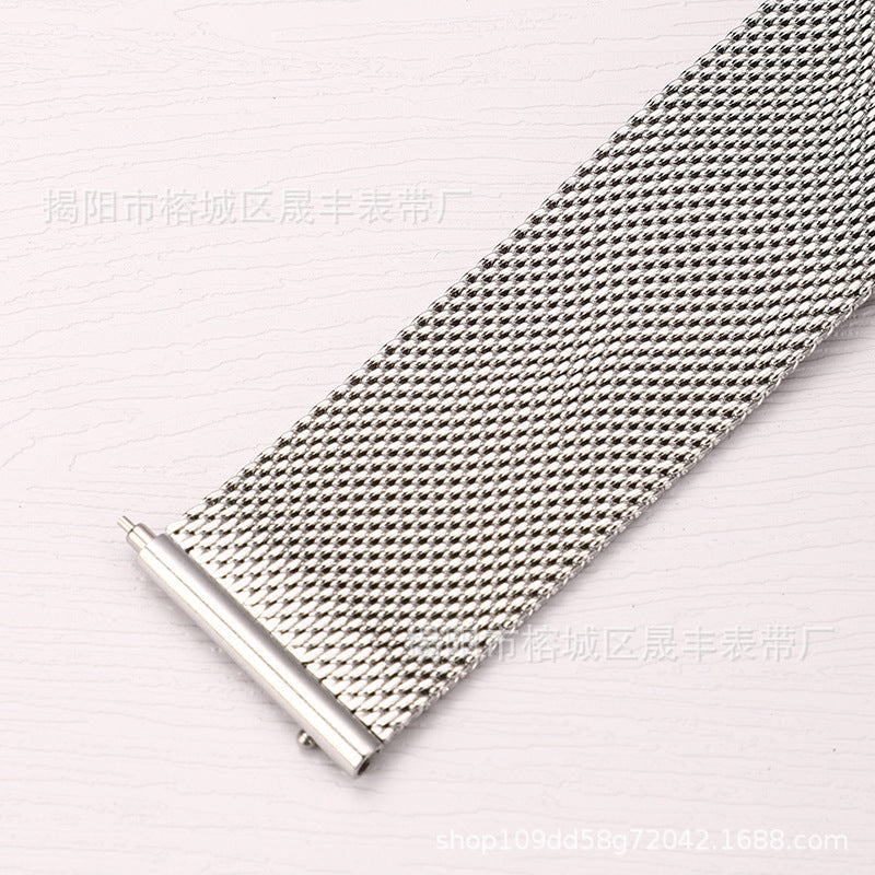 Stylish Milanese loop smartwatch band in rose gold