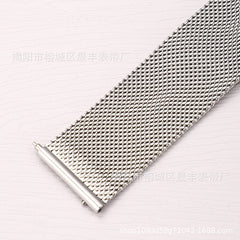 Stylish Milanese loop smartwatch band in rose gold
