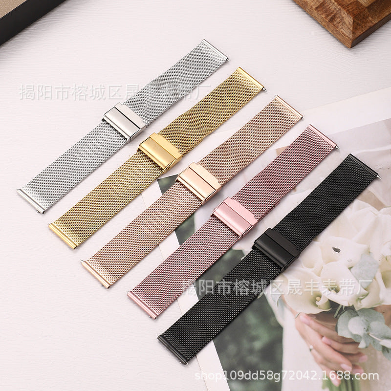 Various colour options for Milanese loop bands